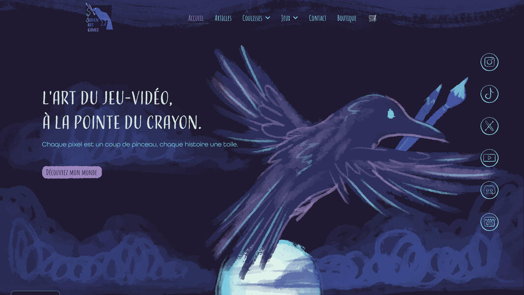 Site du projet "Raven Art Games"